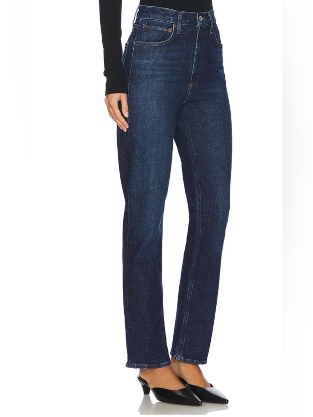 Agolde High Rise Stovepipe Jeans in Contest 25